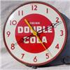 Image 1 : Lot 135: Tin Round "Drink Double Cola" Hanging Clock