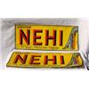 Image 1 : Lot 137: Three (3) "Drink Nehi" Tin Advertising Signs