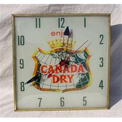 Lot 138:  Enjoy Canada Dry  Hanging Wall Clock