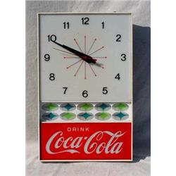 Lot 140:  Drink Coca-Cola  Lighted Wall Clock