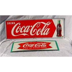 Lot 142: Pair of Tin Coca-Cola Advertising Signs