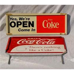 Lot 143: Pair of Coca-Cola Advertising Signs