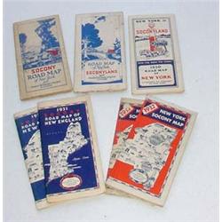 Lot 211: Seven (7) Road Maps of New York in Socony Land