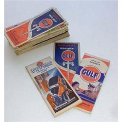 Lot 212: Twenty-five plus (25+) Gulf Road Maps