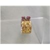 Image 1 : Gold Over Sterling Silver & Spinel Ring - Size 9
