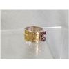 Image 2 : Gold Over Sterling Silver & Spinel Ring - Size 9