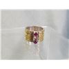 Image 4 : Gold Over Sterling Silver & Spinel Ring - Size 9