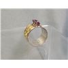 Image 5 : Gold Over Sterling Silver & Spinel Ring - Size 9