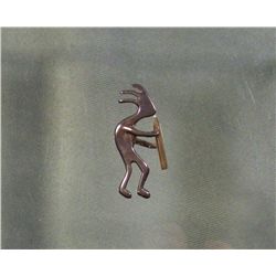 Sterling Silver & 10K Gold Kokopelli Pendant
