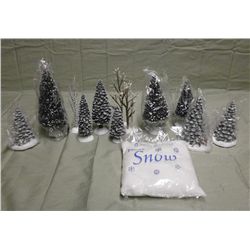 12 Hawthorne Village Winter Scene Trees & Snow Bag