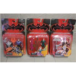 3 MOP Batman & Robin Action Figurines - Kenner