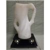 Image 1 : Carved Alabaster Abstract Art Jug w/Display Base