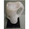 Image 2 : Carved Alabaster Abstract Art Jug w/Display Base