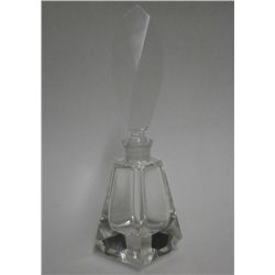 Cut Lead Crystal Perfume Bottle w/Stopper Top