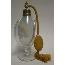 Opalescent Ovoid Perfume Bottle w/Atomizer