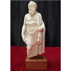 Alabaster Moses Statue w/Wood Base