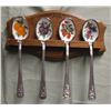 Image 1 : Set Of 4 Avon Fruit & Berries Spoons w/Rack