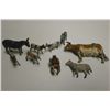 Image 1 : 9 1920's Lead Die-Cast Animals & Figurine