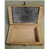 Image 6 : Wood Cigar Box w/Assorted Vintage Items