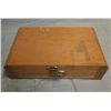 Image 7 : Wood Cigar Box w/Assorted Vintage Items