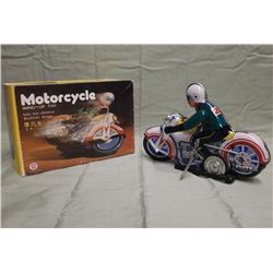 Wind-Up Toy Motorcycle w/Rider