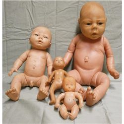 Lot Of 4 Baby Dolls - Some Anatomically Correct