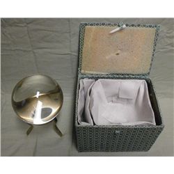 4" Diameter Crystal Ball w/Box & Brass Base