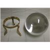 Image 4 : 4" Diameter Crystal Ball w/Box & Brass Base