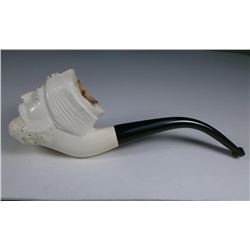 Hand Carved Face Meerschaum Tobacco Pipe