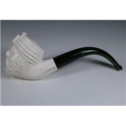 Unsmoked Carved Face Meerschaum Tobacco Pipe
