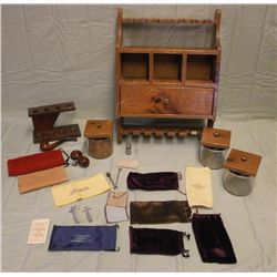 Wood Pipe Holders & Tobacciana Accessories
