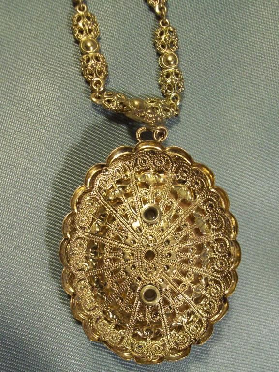 Vintage Ornate West Germany Cameo Necklace