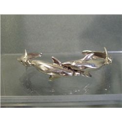 Sterling Silver Dolphin Or Porpoise Bracelet