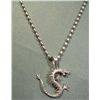 Image 3 : Sterling Silver Dragon Pendant & Long Chain