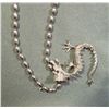 Image 6 : Sterling Silver Dragon Pendant & Long Chain