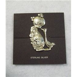 Precious Moments Sterling Silver Brooch Pin
