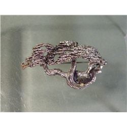 Tortolani Silver Plated Bonsai Tree Brooch