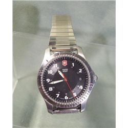 Swiss Army Brand Men's Watch Silver-Toned Band