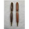Image 1 : 2 Hand Crafted Refillable Wood Body Pens