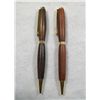 Image 2 : 2 Hand Crafted Refillable Wood Body Pens