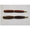 Image 3 : 2 Hand Crafted Refillable Wood Body Pens