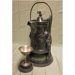 Antique Pitcher w/Pouring Cradle & Base