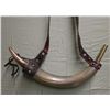 Image 2 : Reloading Powderhorn - Polished w/Leather & Brass