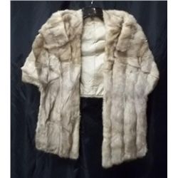 Vintage Light Brown Traditional Mink Stole Wrap