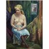 Image 2 : Rustic Framed Original Partial Nude Painting