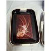Image 2 : NIB 3 Piece Nested Laquerware Tray Set