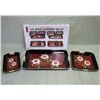 Image 2 : NIB 3 Piece Nested Laquerware Tray Set