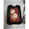 Image 3 : NIB 3 Piece Nested Laquerware Tray Set