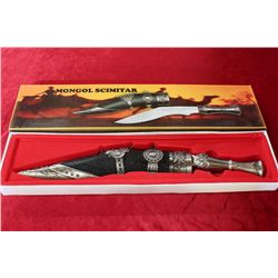 NIB Fantasy Mongol Scimitar Knife w/Sheath
