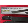 Image 2 : NIB Hornet Double Machete Set w/Sheaths
